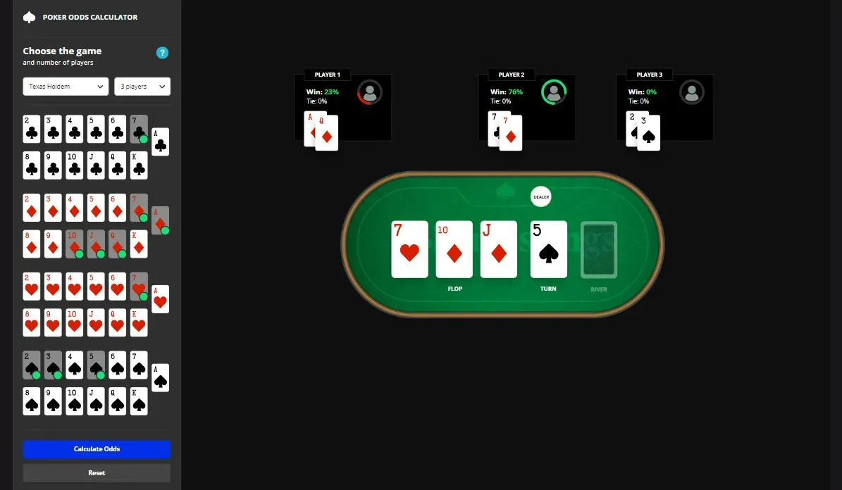 Online Poker and Probability Calculators